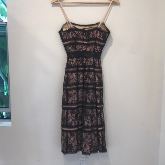 BCBG Max Azria Y2K Vintage Lace Tea Dress - Picture 4 of 8